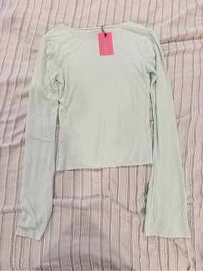 Edikted Light Mint Long Sleeve Top